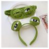 Аксессуары для волос Моющая повязка на голову Широкополые эластичные повязки для волос Макияж Забавная повязка для волос с лягушкой