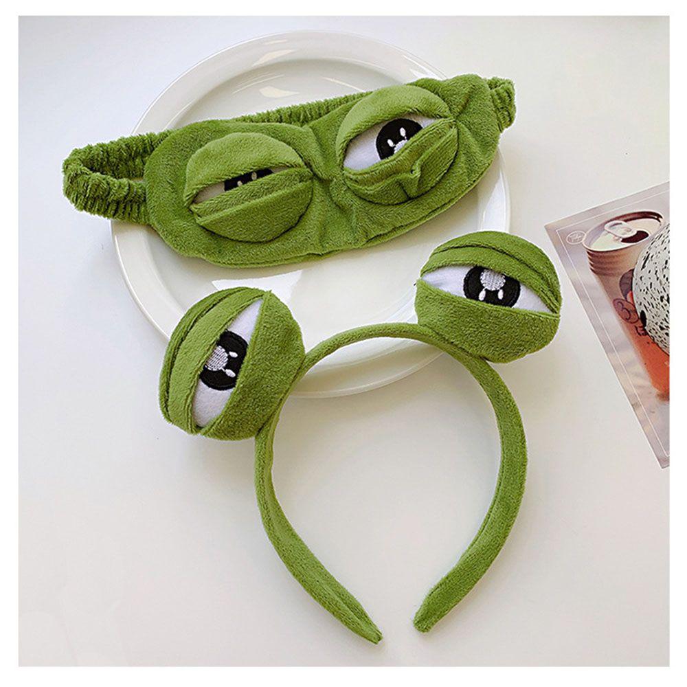 Аксессуары для волос Моющая повязка на голову Широкополые эластичные повязки для волос Макияж Забавная повязка для волос с лягушкой