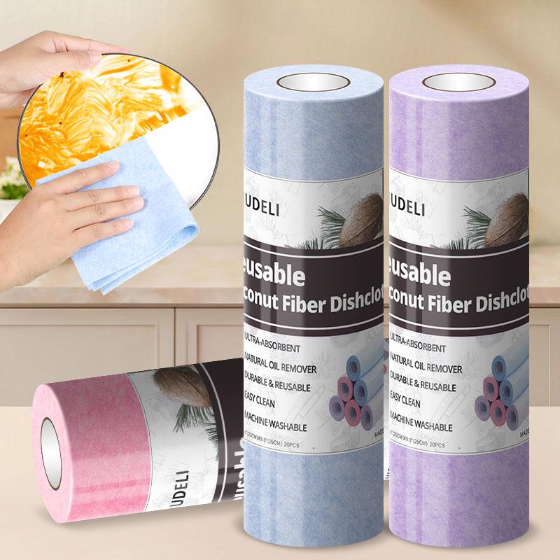 Lazy Rag Tearable Kitchen Cleaning Cloth - Highly Absorbent, Oil-Removing Dishwashing Rags