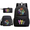 Rhythm Box Children's Backpack Crossbody Bag Pencil Bag Rabub Cute Elementary School Bag Three-piece Set