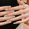 Goddess Crown Exquisite Bling Fingertip Nails with Small Diamonds