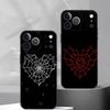 Крутой чехол для телефона в виде паутины и сердца H для iPhone 17, 16, 15, 14, 13, 12, 11 Plus, Pro Max, Другие Мягкий черный чехол