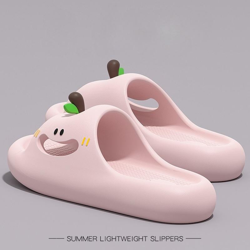 Модные тапочки для пары 2025 Лето Улица Женские Милые Мультяшные Сандалии на Платформе Легкие Удобные Домашние Нескользящие Мужские Домашние Тапочки