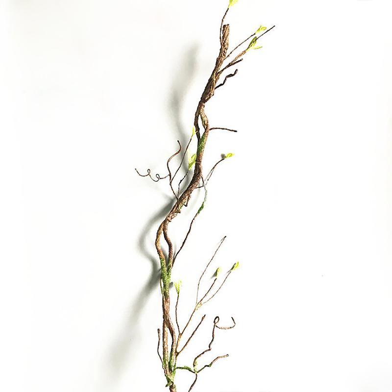 1PC Tree Branches DIY 35" Bendable Artificial Ratta Wedding Home Decor Dead Tree Vine 90CM Fake Twig Stem Lifelike with Leaves