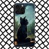 Аниме Кот Дождь Животное Чехол для Телефона для iPhone 17 Air 16 16E 15 14 Plus 13 Mini 12 11 Pro Max 7 8 + SE 2020 Мягкий Чехол Fundas 11 Pr