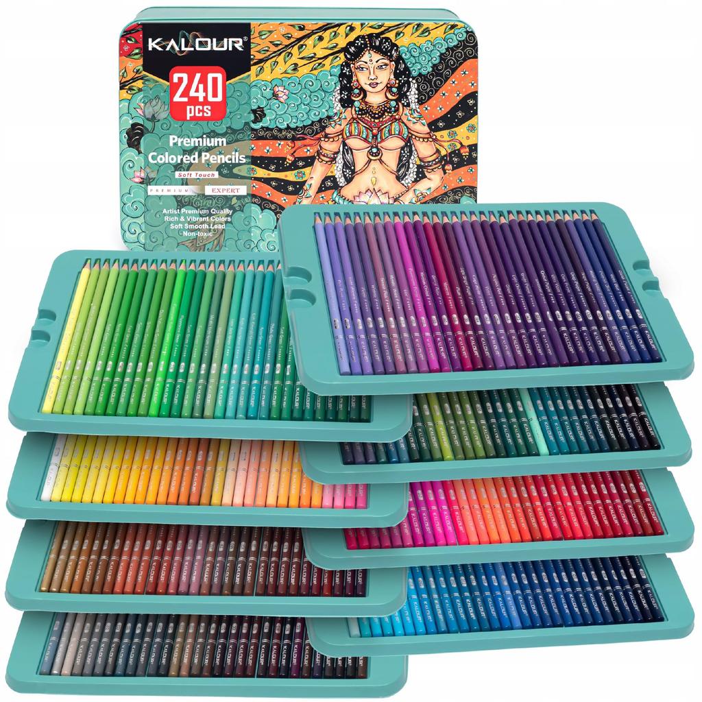 Kalour 240 professional colored pencils set