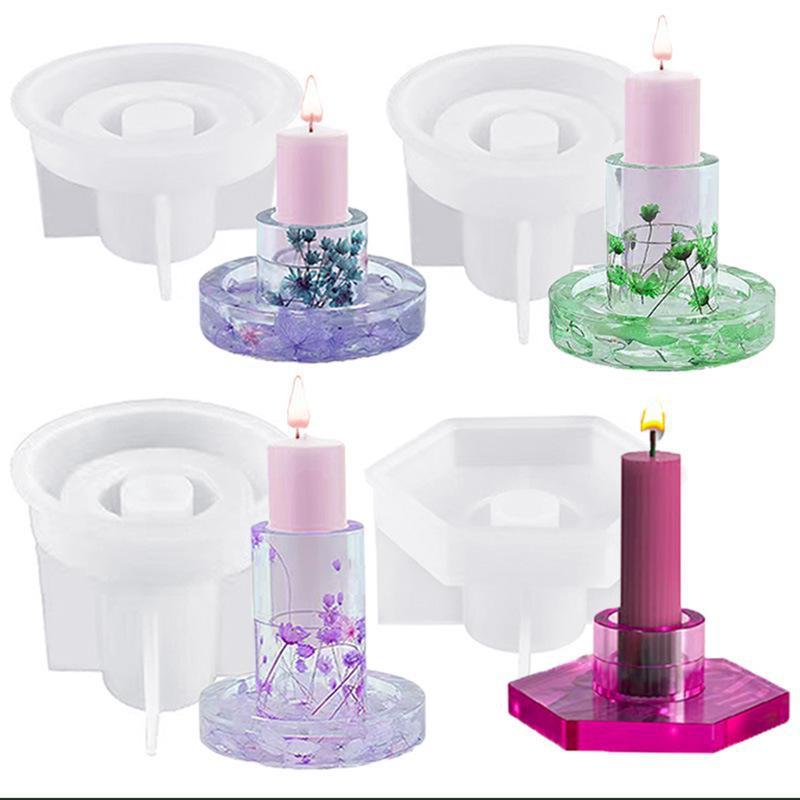 1PC DIY Candle Holder Mould Mold Candlestick Casting Silicone Mould Home Decoration Crafts