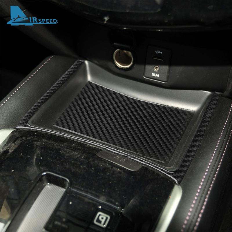 Real Soft Carbon Fiber Sticker For Nissan Rogue 2014 2015 2016 2017 2018 LHD RHD Car Central Control Storage Box Panel