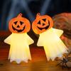 Yousheng Halloween Pumpkin Ghost Night Light Battery Operated Ghost Lamp with Pumpkin Head Decorative Bedside Lamp for Home Dorm Decor