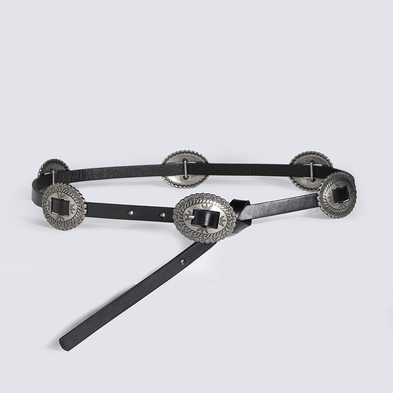 Boho Belt Accessories Western Women's Belt Versatile PU Thin Belt