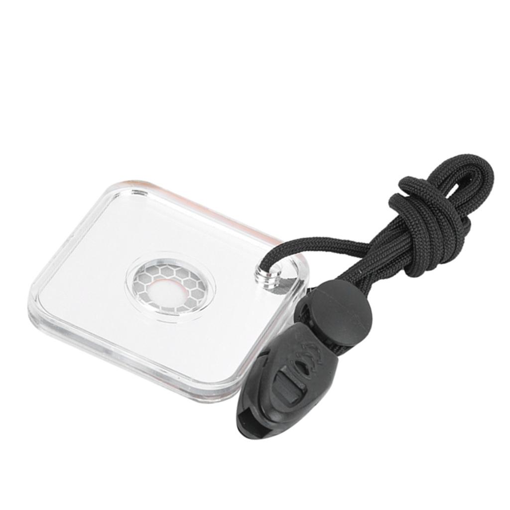 Outdoor Survival Acrylic Reflector Signal Mirror Safety with Lanyard whistle
