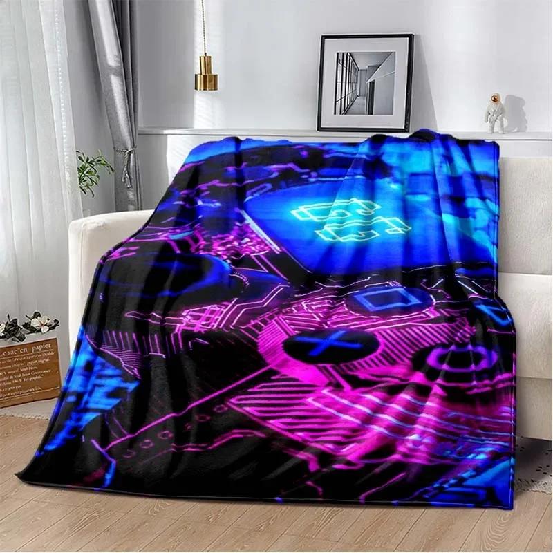 3D Мультяшный Геймпад Детская Игра Региональное Одеяло, Модное Мягкое Уютное Одеяло для Гостиной Спальни Дивана-Кровати для Путешествий Подарок на День Рождения