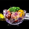 Flavent European Rose Crystal Glass Fruit Plate