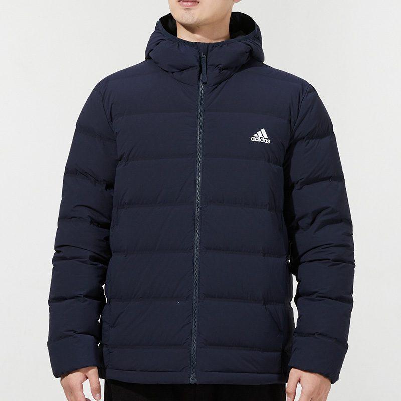 adidas Мужская пуховая куртка Helionic Темно-синяя FT2519