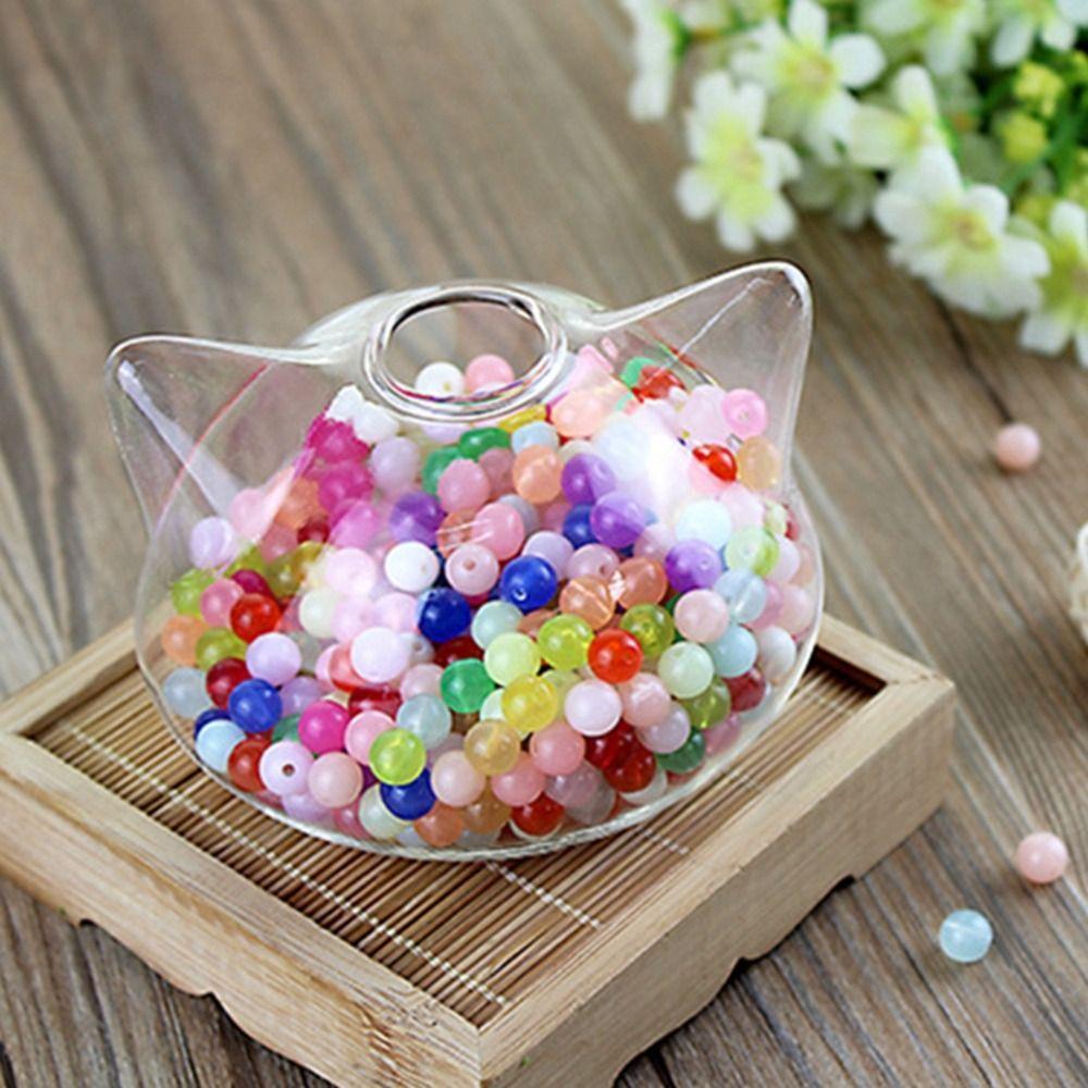 Стеклянная ваза в форме мультяшного кота, которую нелегко разбить, прозрачная гидропонная ваза для цветов, гидропонная бутылка, художественный подарок