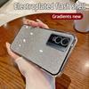 For Vivo Y76 5G Case Vivo Y76 5G Phone Case Shiny Glitter Plating Silicone Camera Lens Soft Back Cover