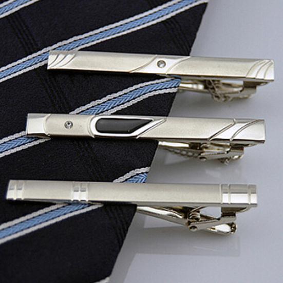 Gentleman Wedding Business Silver Metal Simple Suit Necktie Tie Clip Bar Pin
