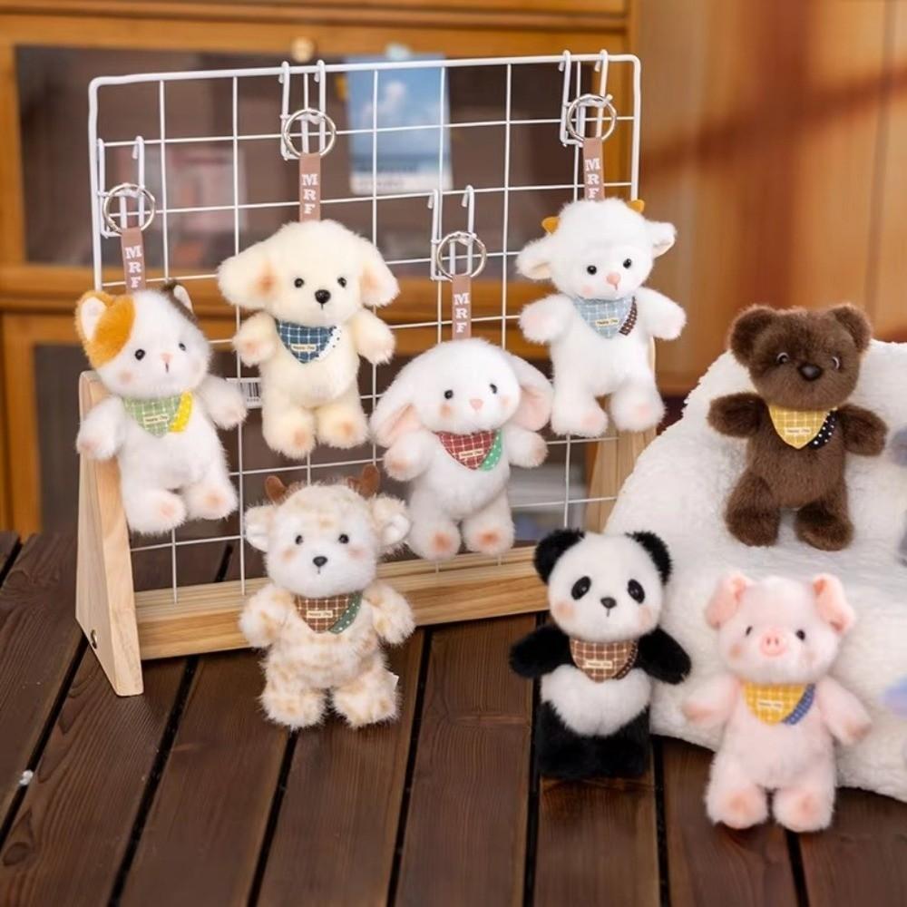 Furry Plush Animal Pendant Super Soft Plush Backpack Pendant Stuffed Doll Keyring Universal Age