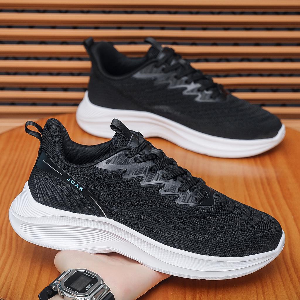 Men's Casual Shoes 2024 New Mesh Breathable Lace Up Fashion Running Shoes Rubber Wear-resistant Outsole Sports Shoes for Men