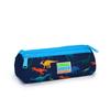 coral high Kids Navy Blue Dinosaur Patterned Three Compartment Pencil Bag 22329