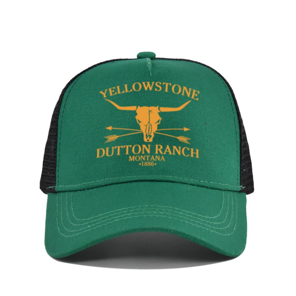 Cotton Front Mesh Back Trucker Cap, Bull Skull Print Adjustable Snapback Baseball Hat Unisex Western Style Outdoor Sports Sun Hat