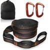 Outdoor Hammock Straps with 12 Adjustable Loops and Ultra-length Outdoor Hammock Straps and Belts with 7075 Alloy Aluminum