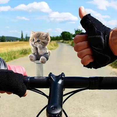 2D Акриловая Фигурка Кота-Болванчика, Подпрыгивающая Кошка, Мультяшное Украшение Кота на Пружине для Приборной Панели Автомобиля, Декор для Стола