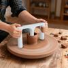Pottery Ball Opener Reusable Pottery Art Tool Trident Pottery Base Bottom Guide Clay Shaping Tool for Ceramic Enthusiasts
