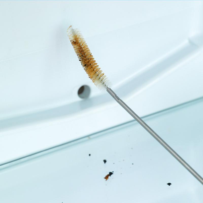 Refrigerator Cleaner Spiral Cleaning Brush Stainless Steel Pipe Cleaning Bendable Tube Washing Home Supplies