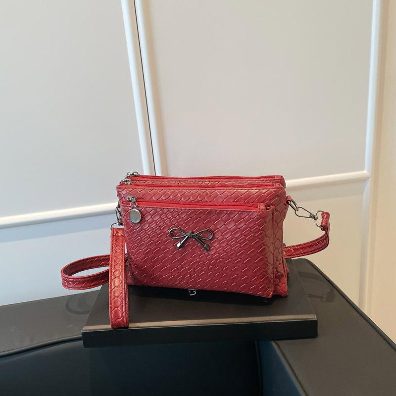 Вместительный французский минималистичный горизонтальный кошелек-конверт для ношения в руке для модной плетеной сумки на ужин