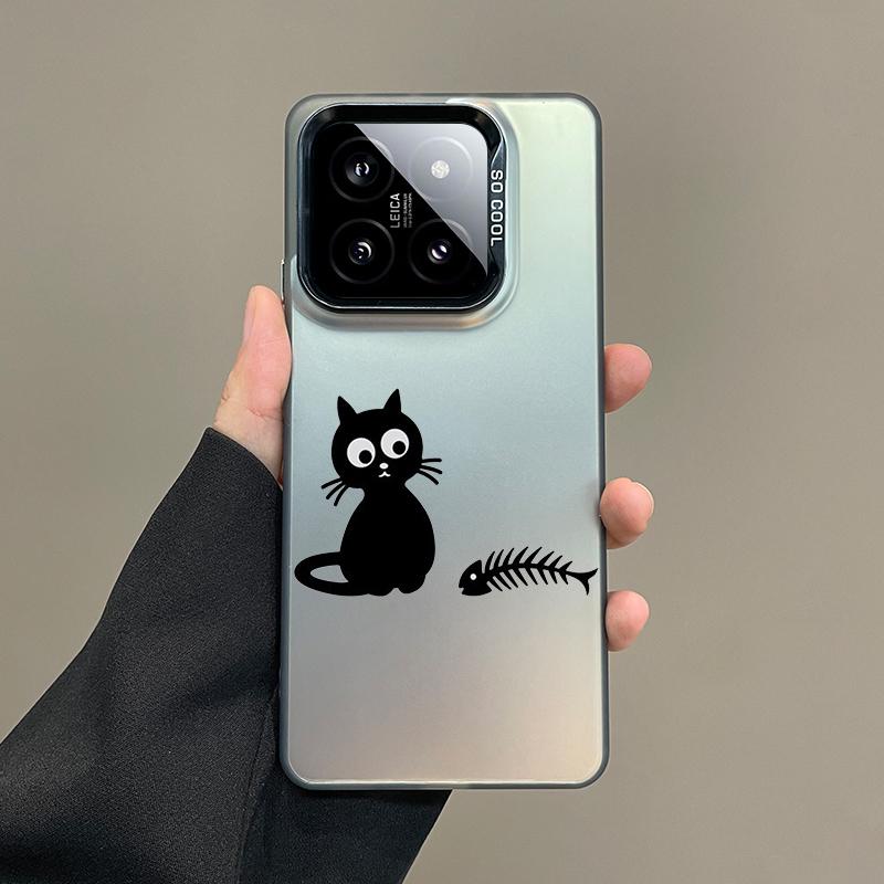Подарочный Чехол Для Телефона Для Xiaomi Redmi Note 15 14 5G 13 12 10 11 Pro Plus 4G 15C 14C 13C 12C Посеребренный IMD Чехол Смешной Черный Кот