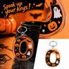 Halloween Acrylic Letter Keychain with Pumpkin and Pendant for Holiday Key Decoration