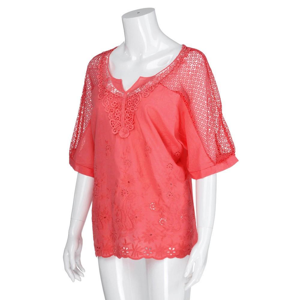 Женская летняя однотонная повседневная блузка с коротким рукавом и футболкой