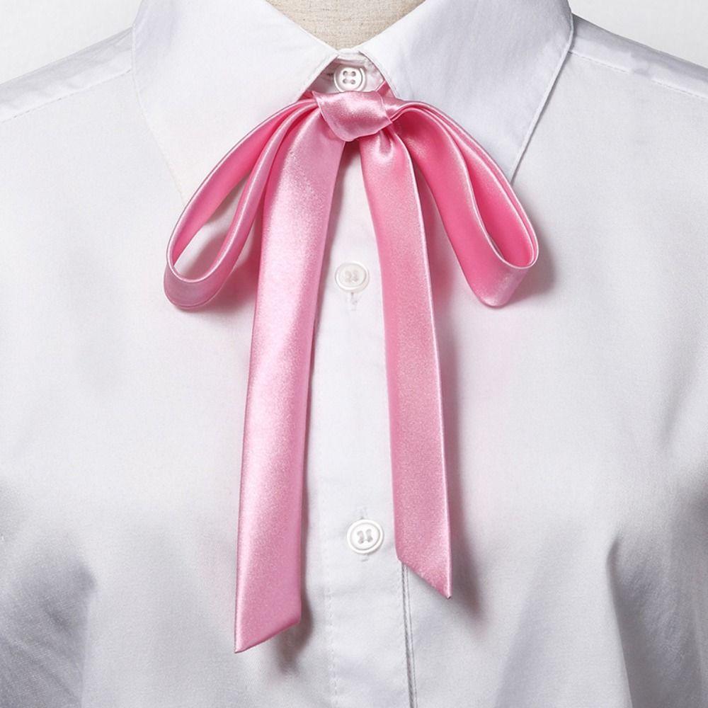 Vintage Satin Bow Tie Elegant Ribbon Fashion Fancy Necktie