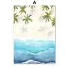 Океан Пляж Пальма Доска для серфинга Чайка Настенная живопись Фреска Холст Картина Путешествия Плакаты и принты Настенные картины Декор гостиной