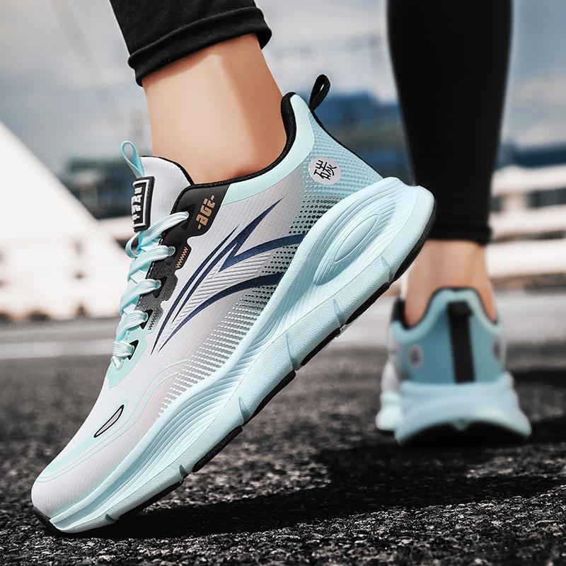 Новая легкая спортивная обувь для улицы осень мужская дышащая нескользящая обувь для бега на платформе универсальная кожаная обувь на шнуровке мужская