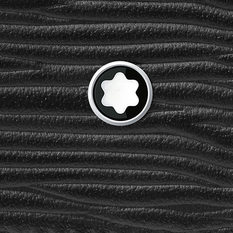 Montblanc Meisterstück 4810 Bark Print Zip Closure Leather Card Holder Men Accessories Black 130931