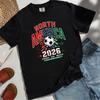 Comfort Colors® North America 2026 Soccer World Cup T-Shirt and Kids Tshirt: Canada, USA, Mexico United Through Football