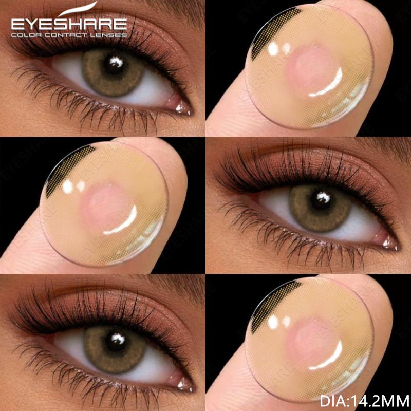 Eyeshare 1Pair Colored Contact Lenses for Eyes ESTONIA Gray Pupils Brown Color Lens Blue Eye Contacts Yearly Cosmetics
