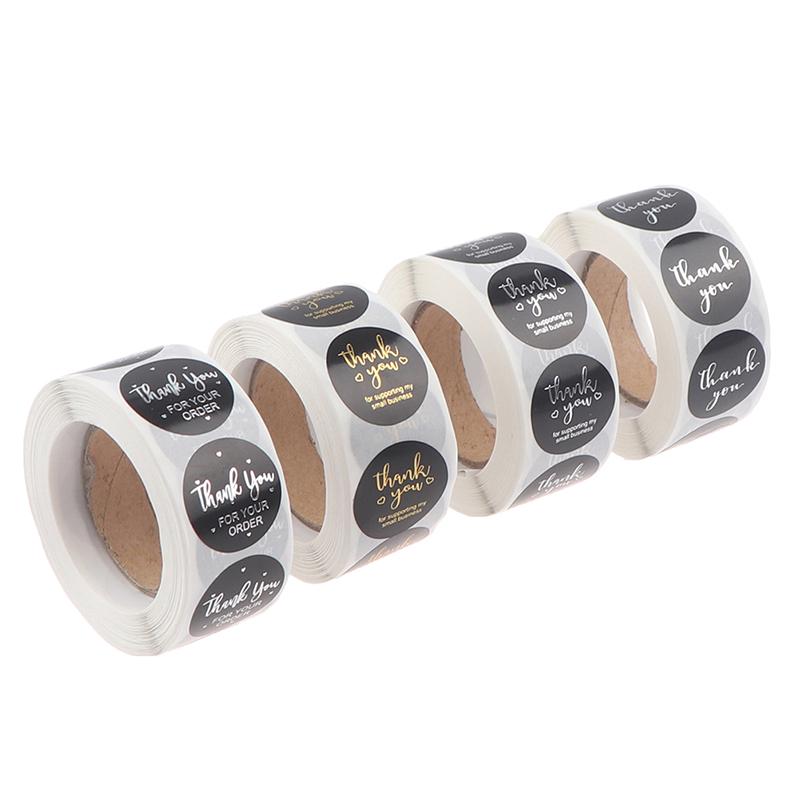 500 шт./рулон стикеров с надписью «Спасибо» для декора кексов в стиле скрапбукинга