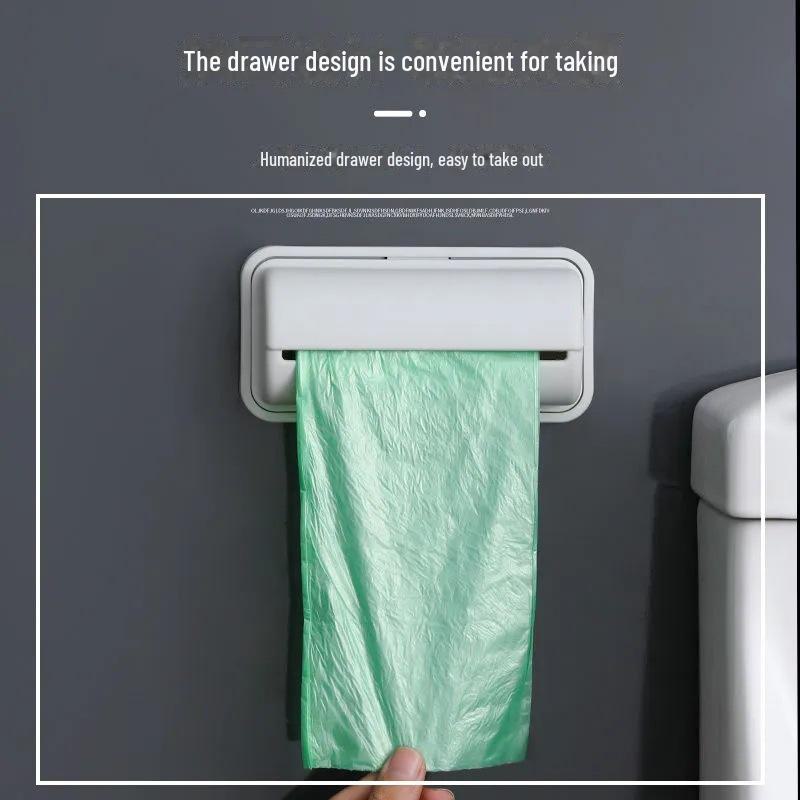 Настенный съемный контейнер для хранения мусорных мешков без отверстий для кухни и ванной комнаты.