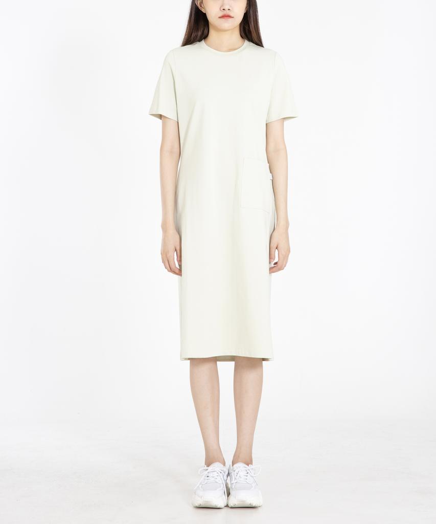 Row To Row Wrd023 Fine Cotton Pocket Dress (Pig Green)