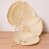 Personalized Handheld Bamboo Weaving Pu Fan Banana Fan