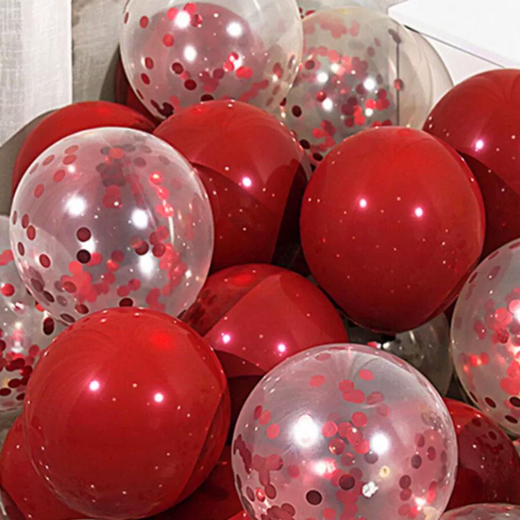 1 шт. Набор 12 дюймов розовый латекс для дня рождения прозрачные шары конфетти прозрачные шары конфетти шары
