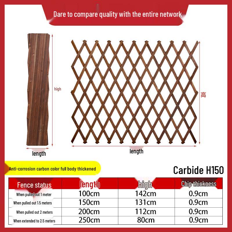 Садовая решетка для забора из обработанной древесины для украшения сада, двора или балкона