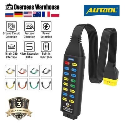 AUTOOL OBD2 Автомобильный диагностический протокол Детектор BreakOut Box Тестер OBDII Диагностический сканирующий инструмент Помощник BreakOut Box