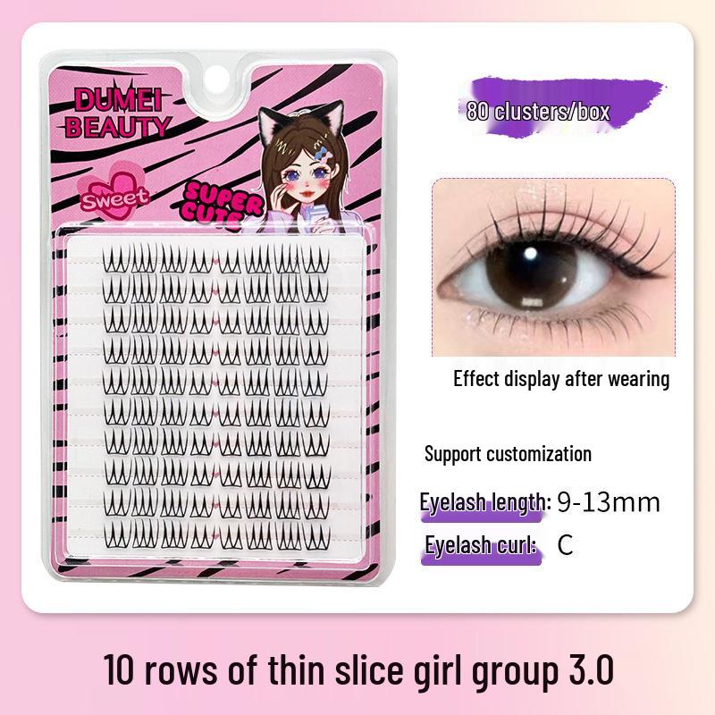 10-Row Autumn Leaf & Sunflower Faux Eyelashes - Flat, Glue-Free