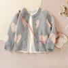 Spring and Autumn Girls' Knitted Love All-match Casual Cardigan Jacket