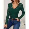 Spring And Autumn New Women'S Versatile Long Sleeve Daily Business Commuter Elegant Comfort Sexy Bottom Shirt Top