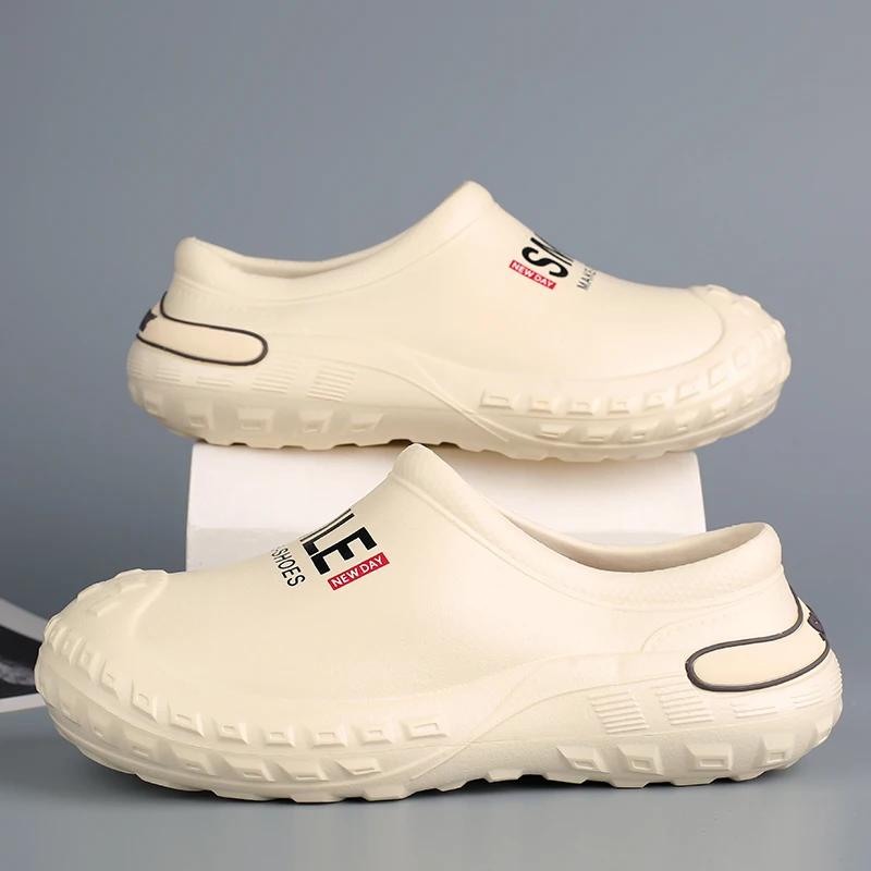 Fashion Hot Sale Men's Shoes Winter Kitchen Working Slippers Platform Shoe for Men Casual Slip-on Driving Chef Mans Slipper Main Push